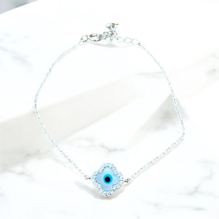 Βραχιόλι σταυρός-μάτι silver925 - Image 1